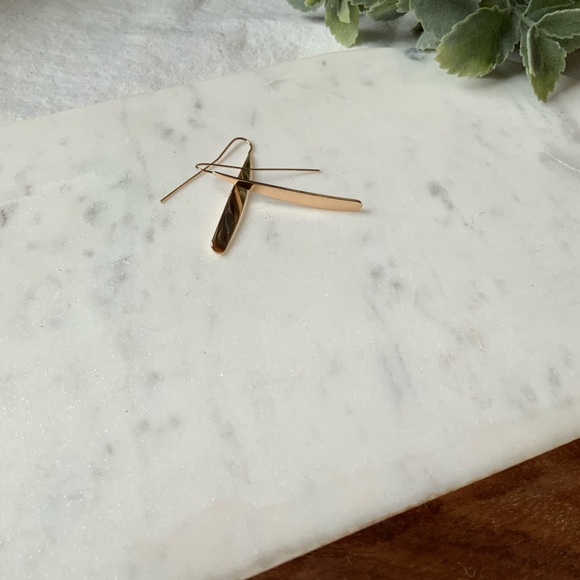 The Parker - Gold Drop Statement Earrings - Picture 5 of 6